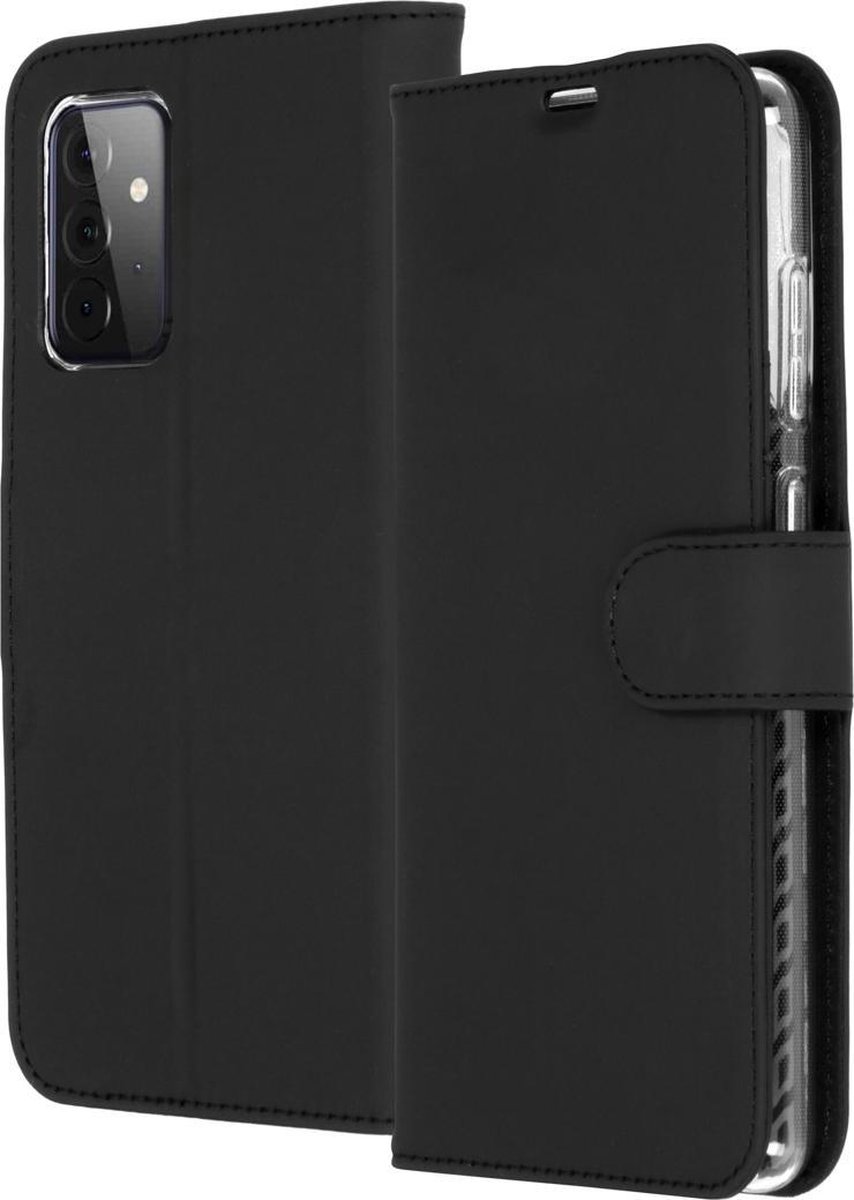 Samsung Galaxy A72 Hoesje Met Pasjeshouder - Accezz Wallet Softcase Bookcase - Zwart
