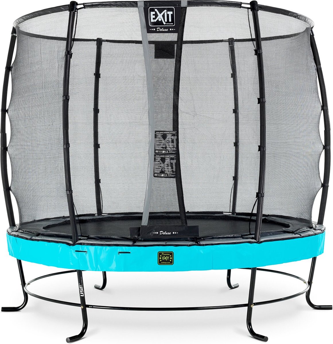 EXIT Elegant Premium trampoline ø253cm met Deluxe veiligheidsnet - blauw