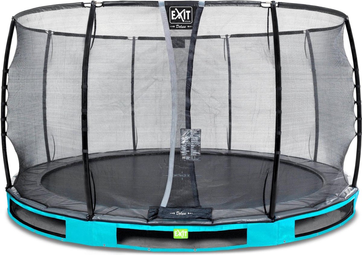 EXIT Elegant Premium inground trampoline rond ø366cm - blauw