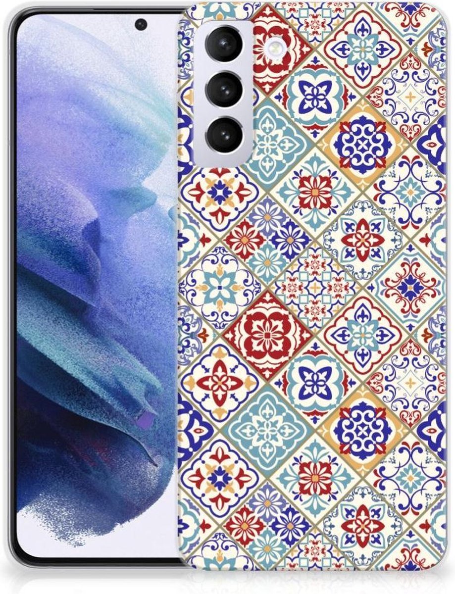 Samsung Galaxy S21 Plus TPU Siliconen Hoesje Tiles Color