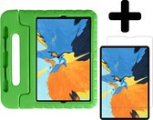 Hoes Geschikt voor iPad Pro 2020 (11 inch) Hoes Kinder Hoesje Kids Case Shockproof Cover Met Screenprotector - Hoesje Geschikt voor iPad Pro 11 inch (2020) Hoesje Kidscase - Groen