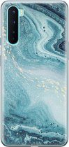 Leuke Telefoonhoesjes - Hoesje geschikt voor OnePlus Nord - Marmer blauw - Soft Case - TPU - Marmer - Blauw
