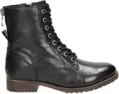 PS Poelman Nadia dames veterboot - Zwart - Maat 40