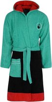 Badjas Cinco - Wave Hawaii -  100% katoen gecertificeerd volgens Oeko Tex Standard 100, vrij van schadelijke stoffen - Groen/zwart/rood  - Maat M - Unisex