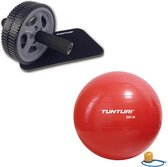 Tunturi - Fitness Set - Trainingswiel - Gymball Rood 90 cm