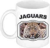 Dieren gevlekte jaguar beker - jaguars/ jaguars mok wit 300 ml