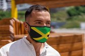 Mondkapje Mondmasker wasbaar Vlag Jamaica- Herbruikbaar - Wasbaar - Geschikt voor OV - Niet medisch - Antibacterieel - Met elastiek - Face Mask - Mondkapje wasbaar - Mondmasker was