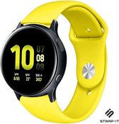 Siliconen Smartwatch bandje - Geschikt voor  Samsung Galaxy Watch Active / Active 2 sport band - geel - Strap-it Horlogeband / Polsband / Armband