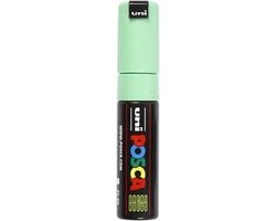 Krijtstift – Chalkmarker – Universele Marker – Uni Posca Marker – Lichtgroen – PC-8K – 8mm – Beitelpunt – Large – 1 stuk