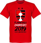 Flamengo 2019 Copa Libertadores Champions T-Shirt - Rood - XL