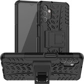 Rugged Kickstand Back Cover - Samsung Galaxy A32 5G Hoesje - Zwart