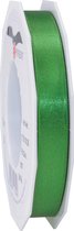 1x Luxe Hobby/decoratie groene satijnen sierlinten 1,5 cm/15 mm x 25 meter- Luxe kwaliteit - Cadeaulint satijnlint/ribbon