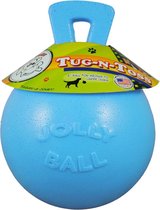 Jolly Pets Jolly Tug-n-Toss – Hondenspeelgoed - De duurzame speelbal met bosbessengeur – Drijvend – Bijtbestendig – Baby blauw - Ø 20 cm