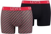 Levi's - Heren - 2-Pack Babytap Brief Boxershorts - Rood - L