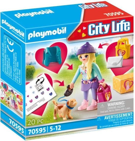 PLAYMOBIL City Life Mannequin avec chien - 70595