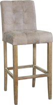 PTMD Barstoel Pub leder grijs 109 x 45 x 54