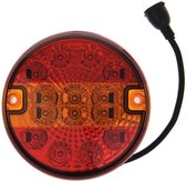 Pro Plus Aanhangwagen Achterlicht - Rond - 3 Functies - Ø 140 mm 14 LED - Universeel - blister