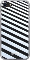 6F hoesje - geschikt voor iPhone 8 - Transparant TPU Case - Mono Tiles #ffffff