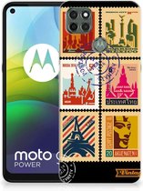 GSM Hoesje Motorola Moto G9 Power Trendy Telefoonhoesjes Postzegels