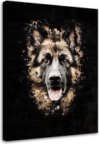 Schilderij Herder, 2 maten, zwart/bruin (wanddecoratie)