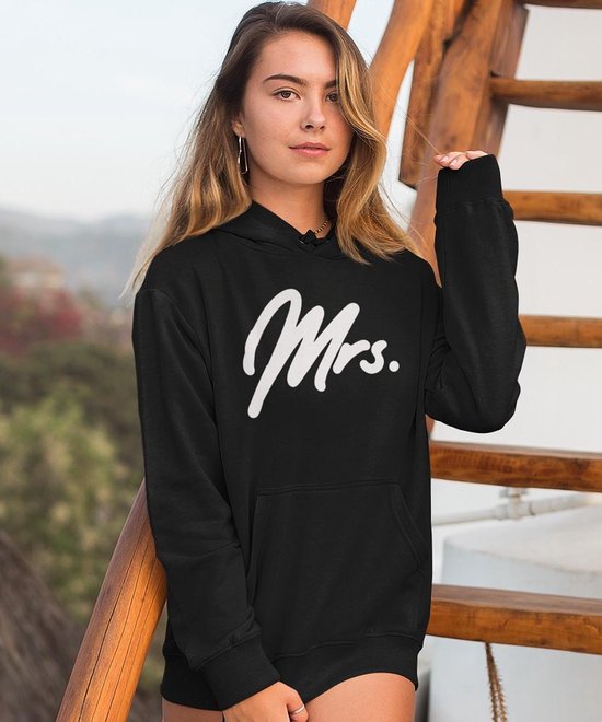 Mr & Mrs Hoodie Premium (Mrs - Maat XS) | Koppel Cadeau | Valentijn Cadeautje voor hem & haar