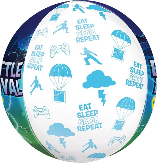 Amscan - Fortnite - Battle Royal - Folieballon - Helium ballon - Ballon - Rond - 38 Cm - Leeg - Kinderfeest - Verjaardag.