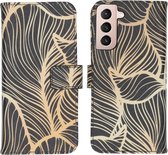 iMoshion Design Softcase Book Case Samsung Galaxy S21 hoesje - Golden Leaves