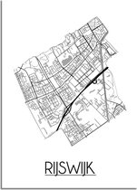 Rijswijk Plattegrond poster B2 (50x70cm) - DesignClaud