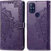 iMoshion Mandala Booktype OnePlus Nord N10 5G hoesje - Paars