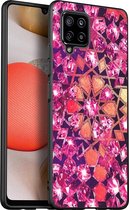 iMoshion Design voor de Samsung Galaxy A42 hoesje - Grafisch - Roze Bling