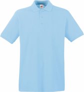 Fruit Of The Loom Premium Heren Poloshirt Met Korte Mouwen (Hemel Blauw)