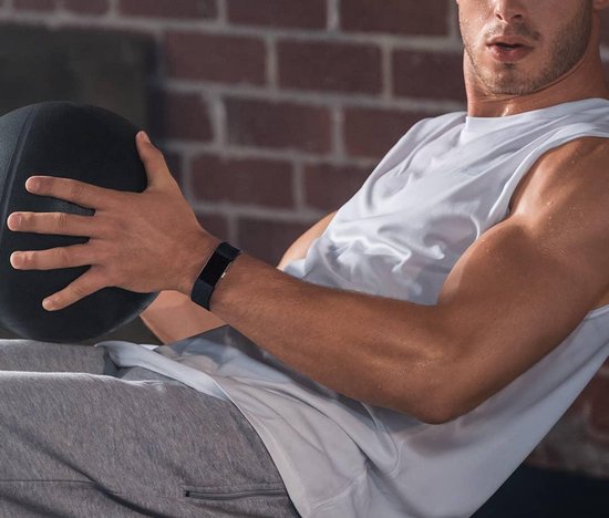 watchbands-shop.nl Bracelet en silicone - Fitbit Charge 2 - Bleu foncé - Grand