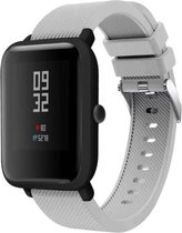 Siliconen Smartwatch bandje - Geschikt voor  Xiaomi Amazfit Bip silicone band - grijs - Horlogeband / Polsband / Armband