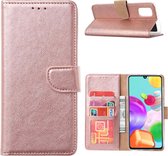 Samsung Galaxy A42 book case - cover - portemonnee hoesje - Samsung Galaxy A42 hoesje wallet hoes - ROSE GOUD - EPICMOBILE