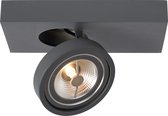 Lucide NENAD AR111 - Plafondspot - LED Dimb. - G53 (AR111) - 1x10W 2700K - Grijs