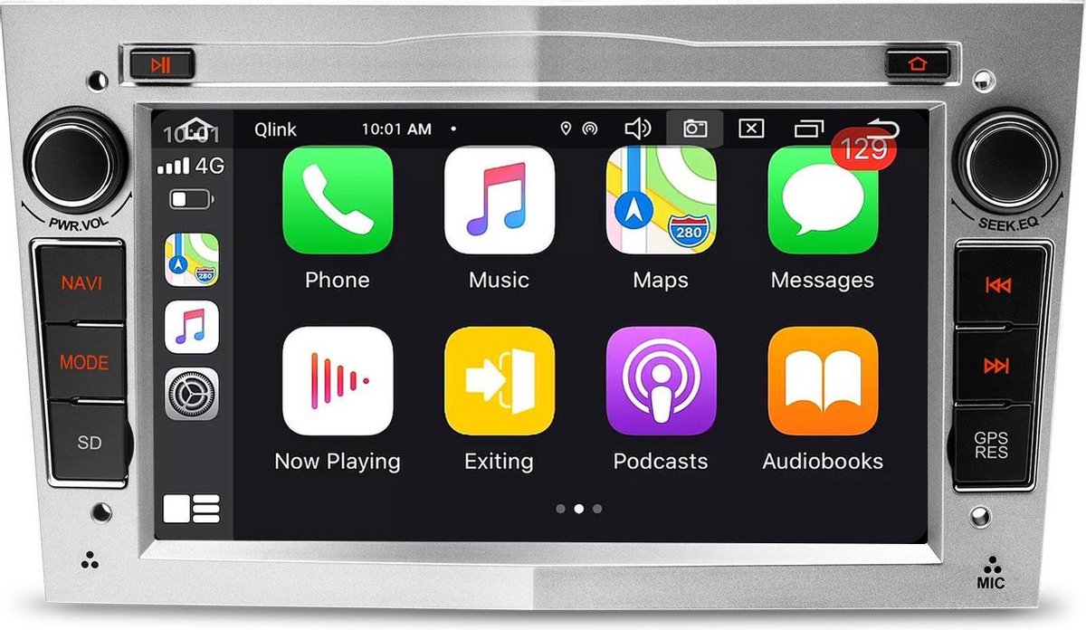 Opel Carplay draadloos Android Auto Navigatie Zilver