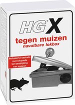 HG HGX Tegen Muizen Navulbare Lokbox + 2 Sachets