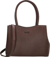 Charm London Woolwich shopper snake dark brown