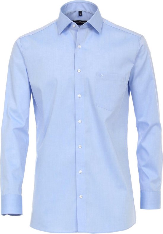 CASA MODA modern fit overhemd - mouwlengte 72 - lichtblauw - Strijkvriendelijk - Boordmaat: