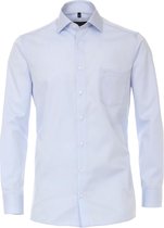 CASA MODA comfort fit overhemd - lichtblauw twill - Strijkvrij - Boordmaat: 49