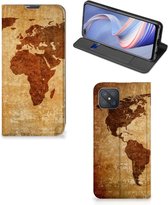 Wallet Bookcase OPPO Reno4 Z 5G Telefoonhoesje Wereldkaart