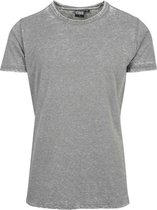 Urban Classics Heren Tshirt -L- Stripe Burn Out Groen