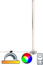 QAZQA hadisq - Design LED Dimbare Vloerlamp | Staande Lamp met Dimmer - 1 lichts - H 120 cm - Staal -  Woonkamer | Slaapkamer