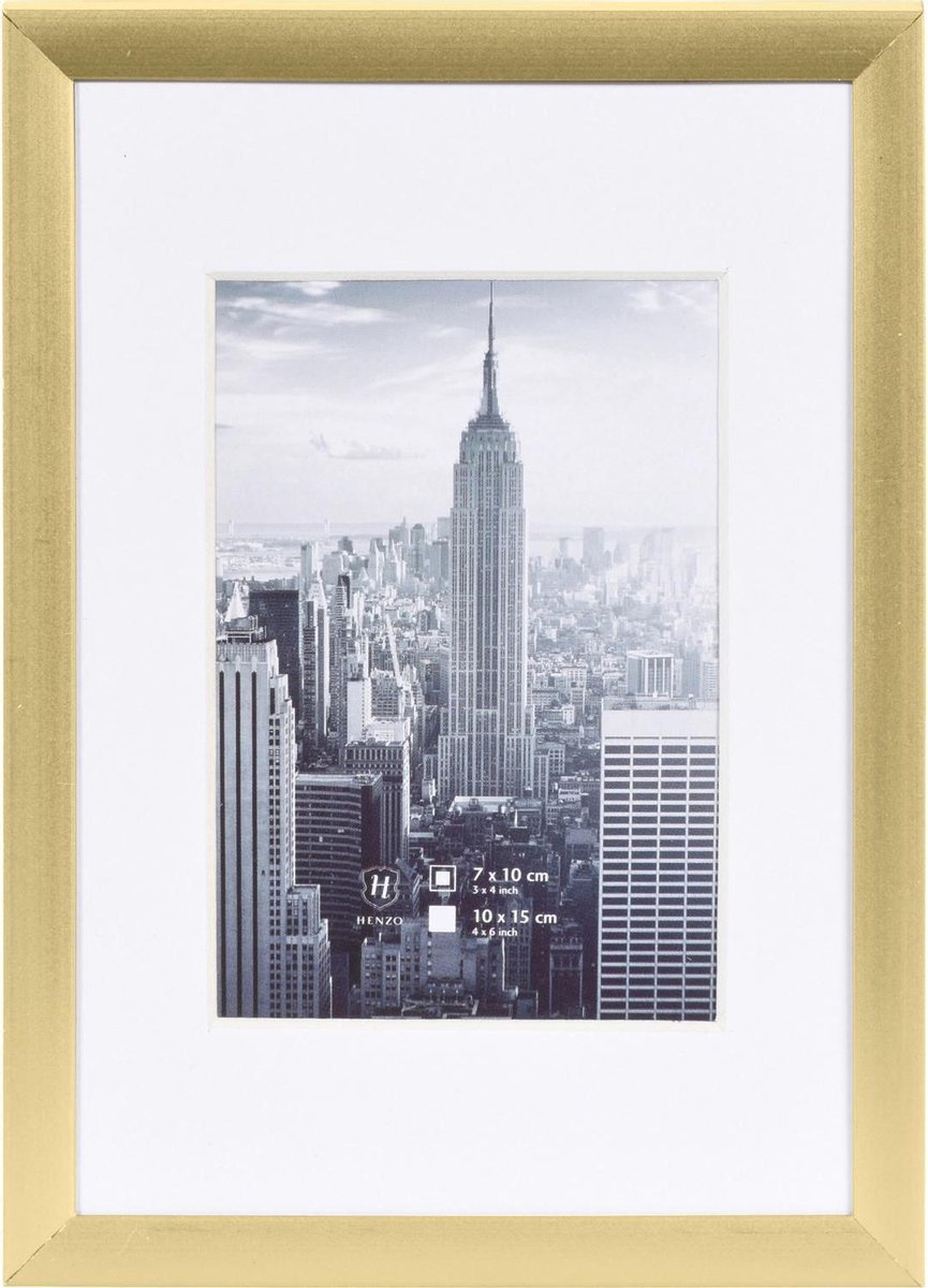 Henzo Fotolijst - Henzo - Manhattan - Fotomaat 10x15 cm - Goud