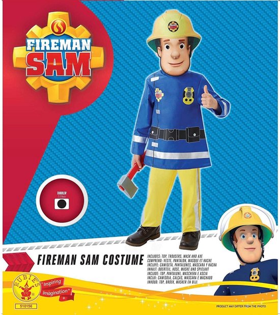 Brandweerman Sam - Kostuum Kind - Maat 92 | bol.com