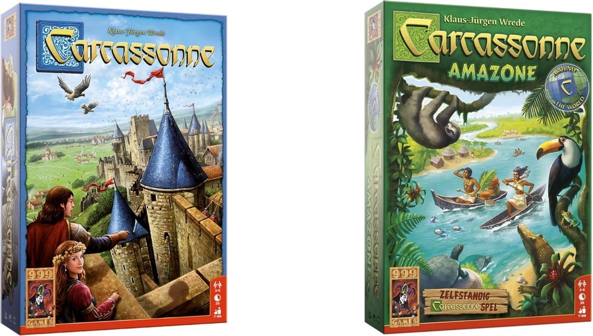 Spellenbundel - 2 stuks - Carcassonne & Carcassonne Amazone Games
