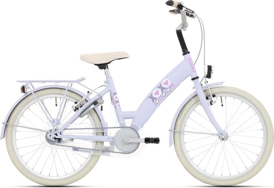 Bikefun inch Meisjes Lots of Love - remnaaf - mat violet - 20 kinderfiets -... | bol.com