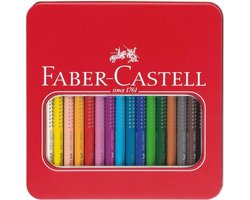 foto van Faber-Castell kleurpotloden - Jumbo Grip - blik 16 stuks - FC-110916