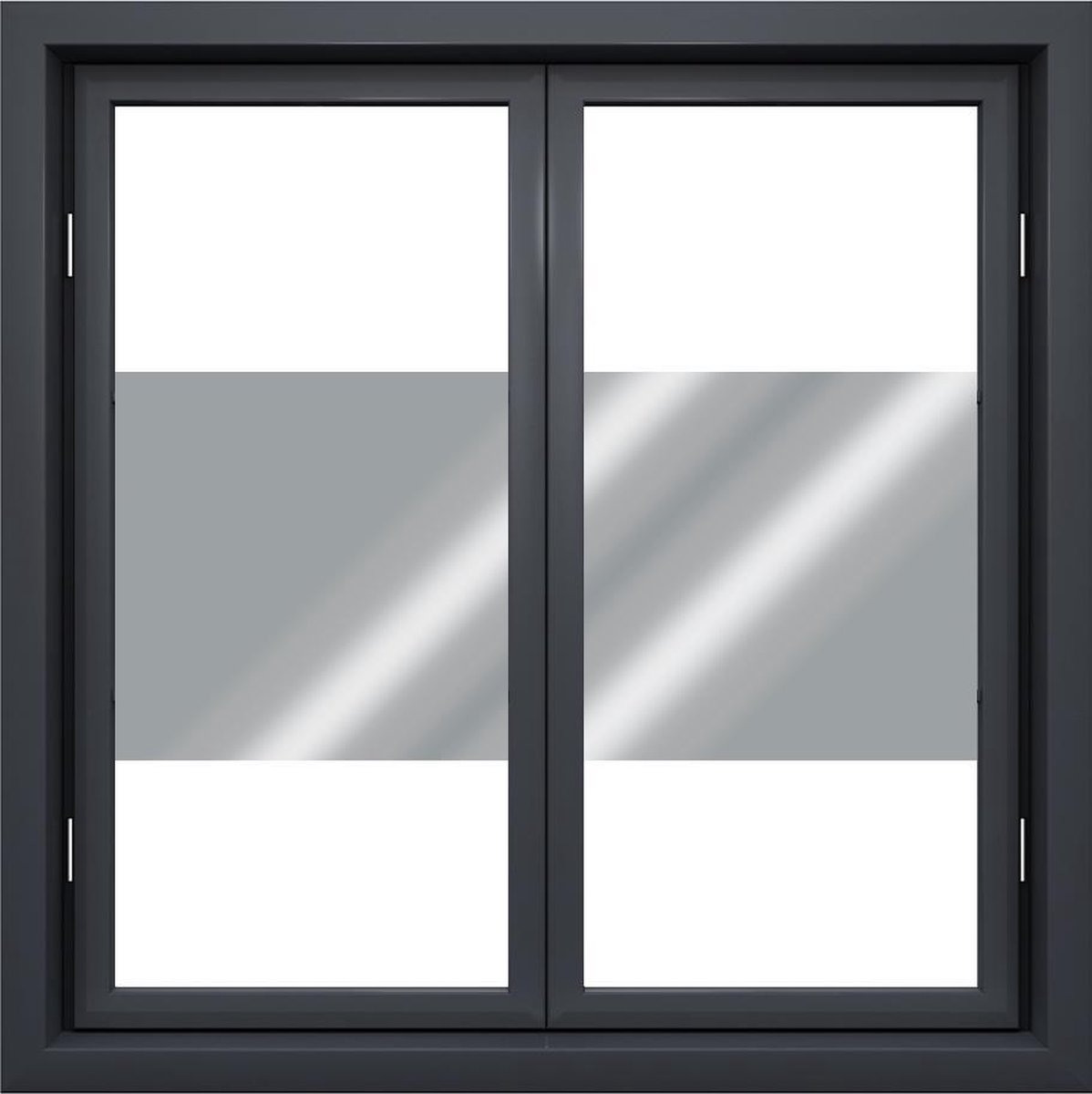 Raamfolie zonwerend- 152cm transp/zilver