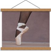 Schoolplaat – Ballerina met Spitzen en Panty - 40x30cm Foto op Textielposter (Wanddecoratie op Schoolplaat)